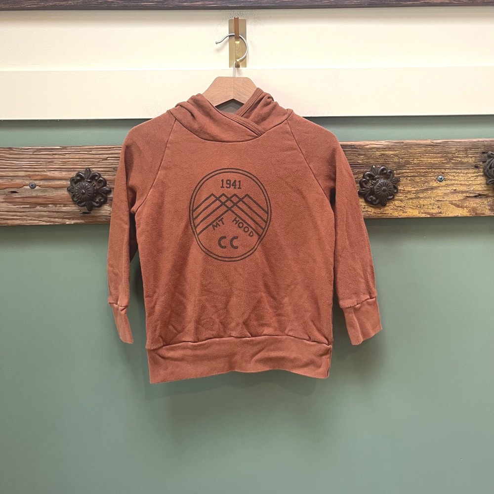 Childhoods Clothing Kids 5T Rust Mt Hood CC Graphic Crossover Hoodie Made in USA